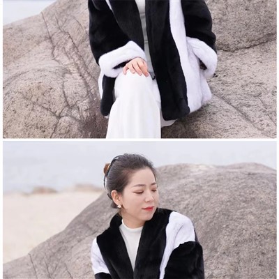 Dámské norkové dlouhé kabáty